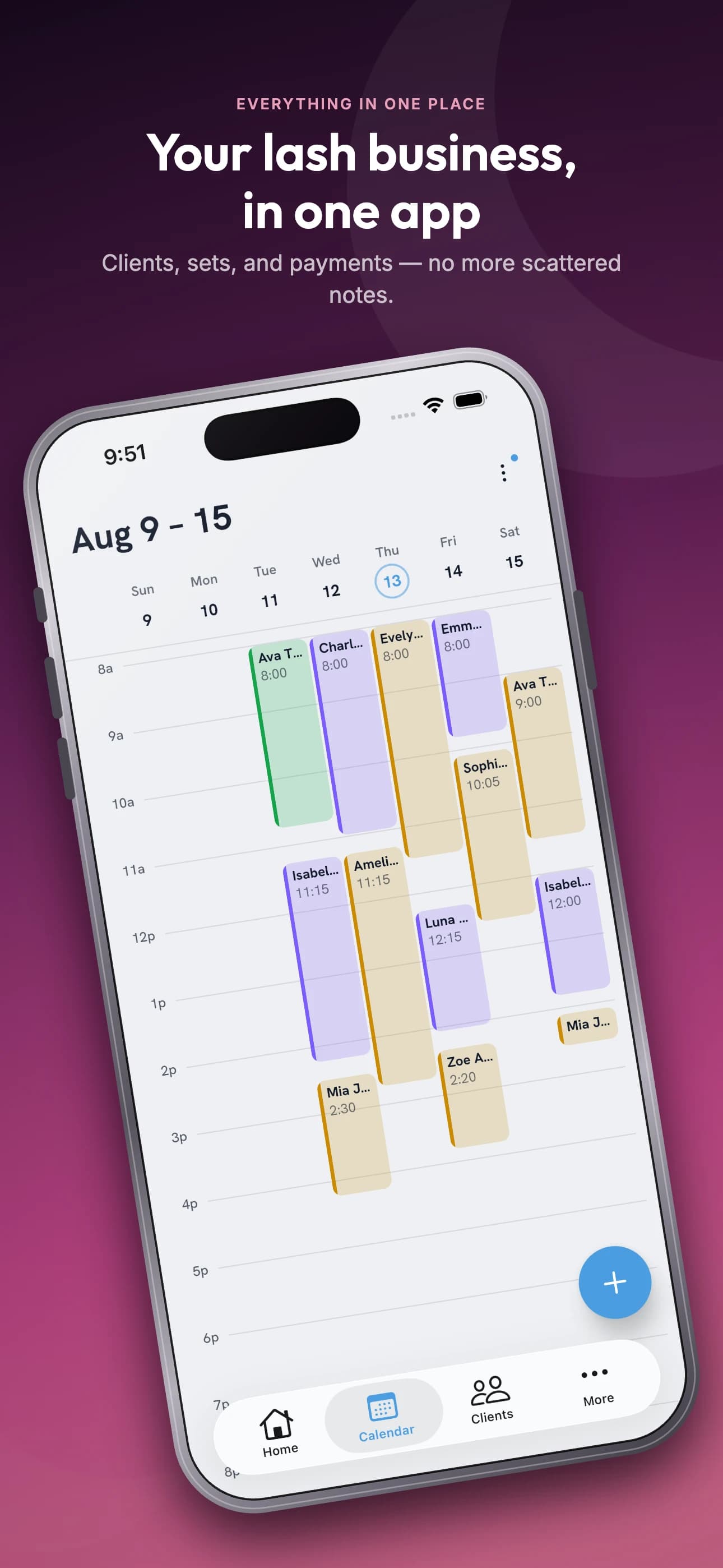 Weekly calendar